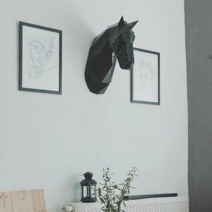 CAVALLO | 3D Metal Geometric Horse Head Wall Decor