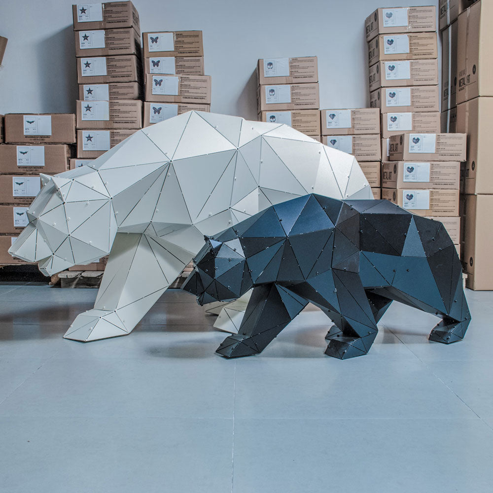 BOZ L | 3D Metal Geometric Bear Statue OTTOCKRAFT™