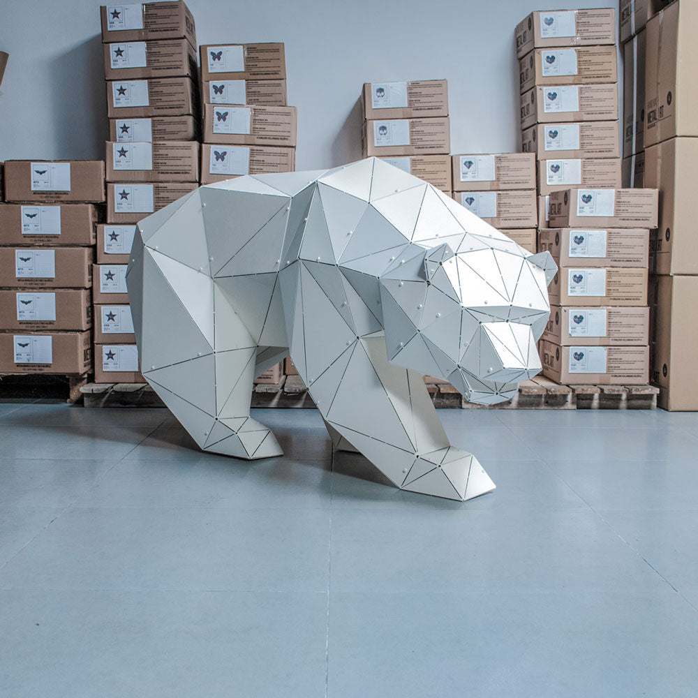 BOZ XL | 3D Metal Geometric Bear Statue OTTOCKRAFT™