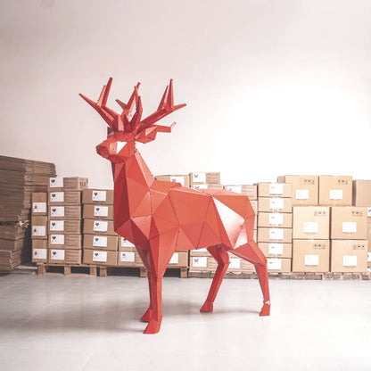 HONA ▪ OUTLET | 3D Metal Geometric Deer Statue OTTOCKRAFT™