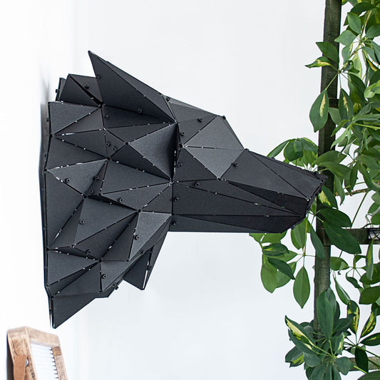 KURT | 3D Metal Geometric Wolf Head Wall Decor OTTOCKRAFT™