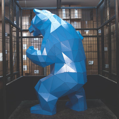 BERNE V2 ▪ OUTLET | 3D Metal Geometric Standing Bear Statue OTTOCKRAFT™
