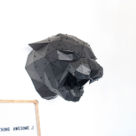 PARS | 3D Metal Geometric Panther Head Wall Decor OTTOCKRAFT™