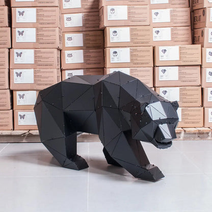 BOZ L | 3D Metal Geometric Bear Statue OTTOCKRAFT™
