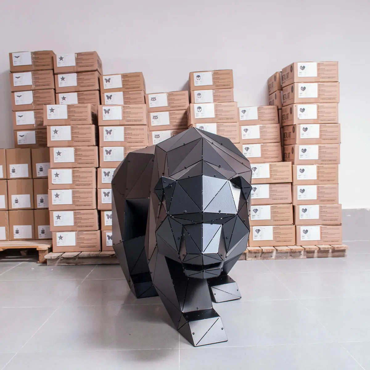 BOZ XL | 3D Metal Geometric Bear Statue OTTOCKRAFT™