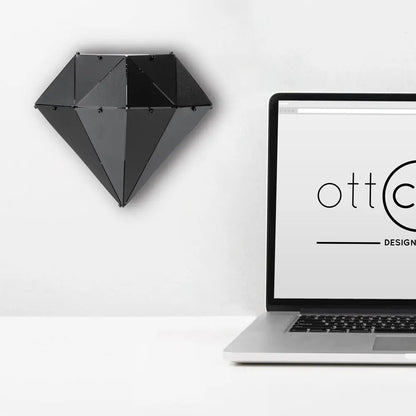 DIMANT | 3D Metal Diamond Shaped Wall Decor OTTOCKRAFT™