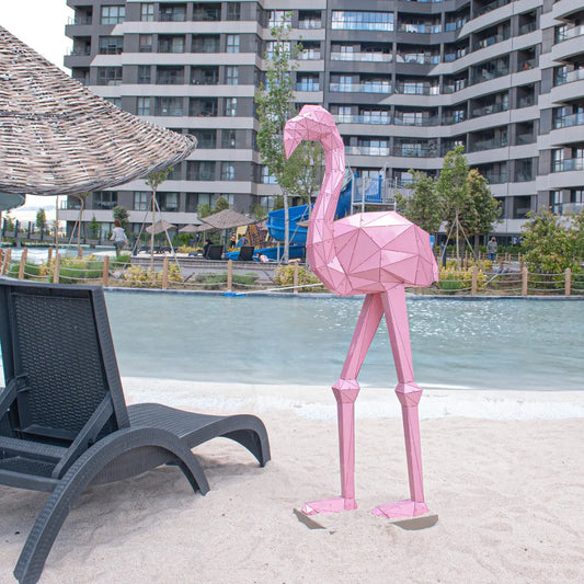 FLAMINGO | 3D Metal Geometric Flamingo Statue OTTOCKRAFT™