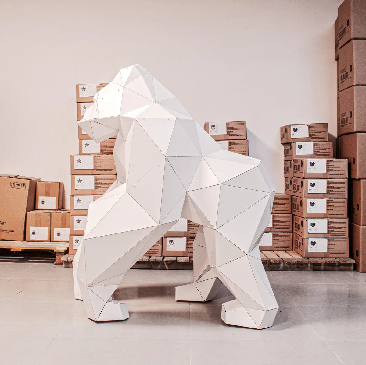 HARAMBE | 3D Metal Geometric Gorilla Statue OTTOCKRAFT™