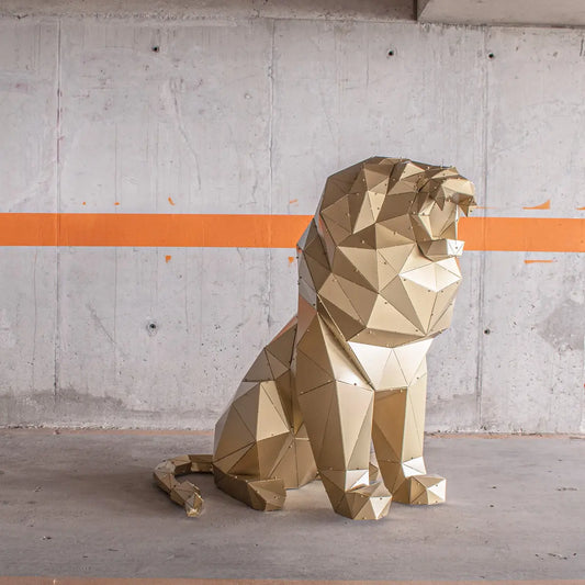 LEON XL | 3D Metal Geometric Lion Statue OTTOCKRAFT™